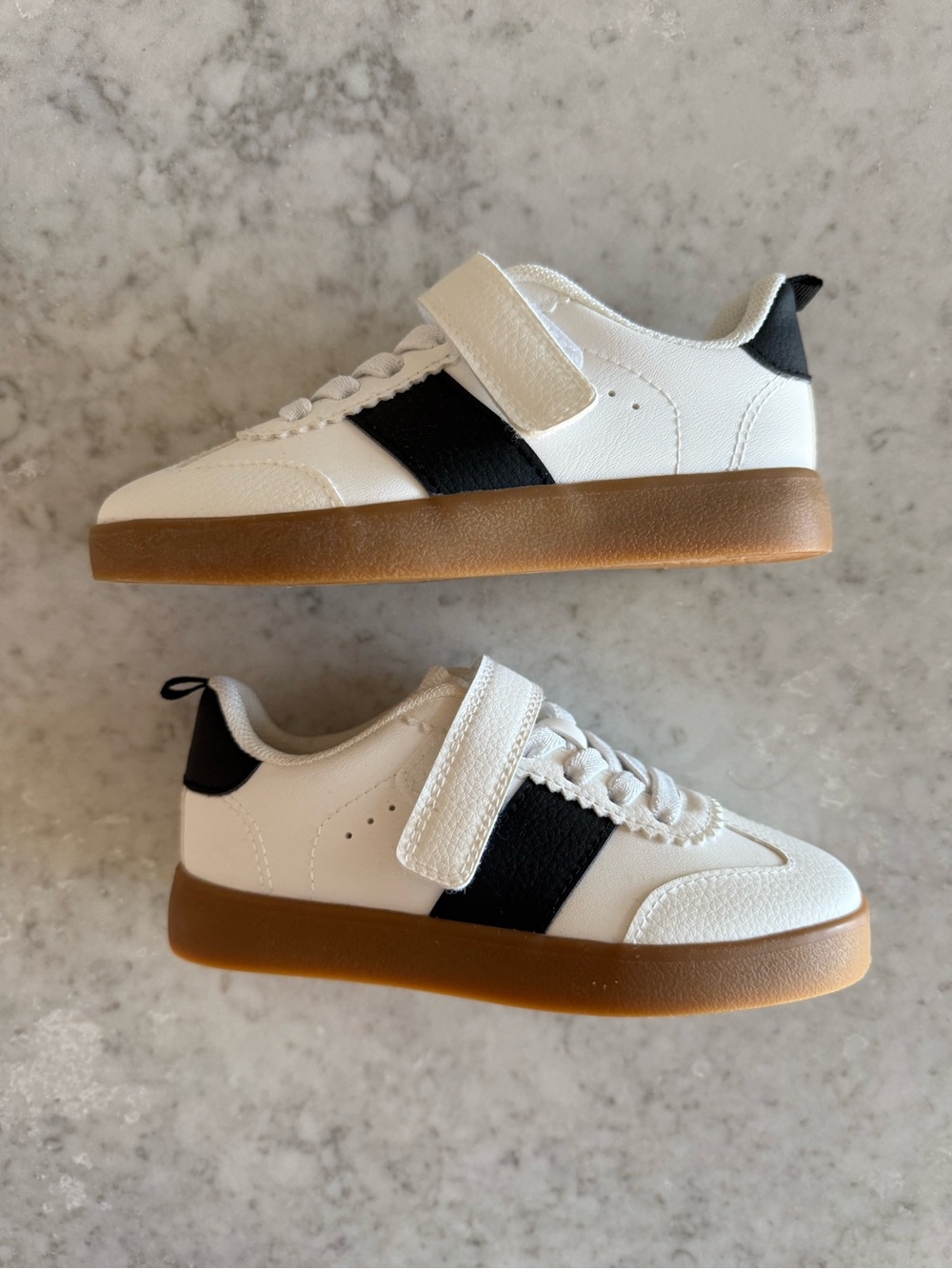 H&M Kids White Sneakers with Black Accent Stripe